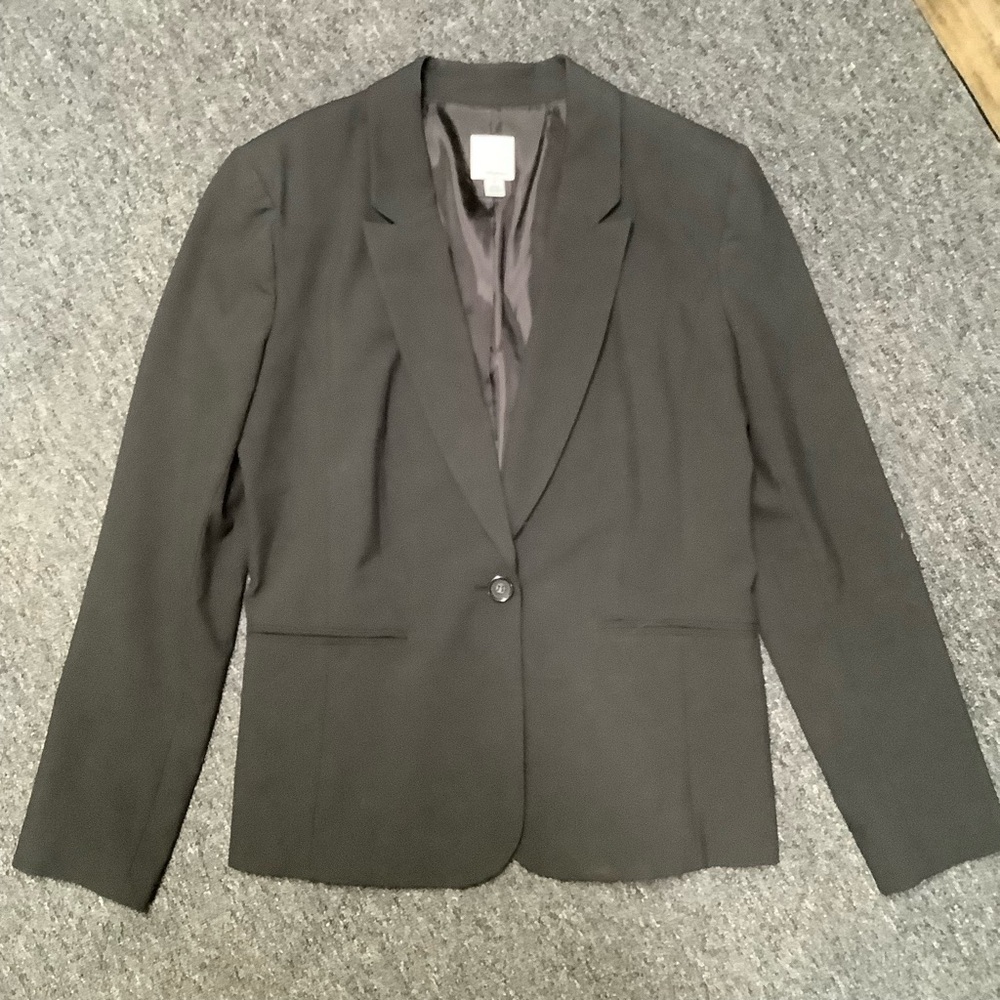 Halogen Single Button Blazer, Black, size 12